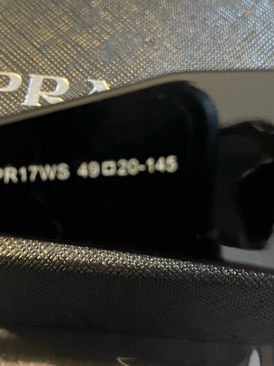 Prada Glossy Black Rectangular Sunglasses main image 6